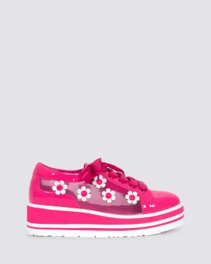 SERENO PLATFORM SNEAKERS HOT PINK/WHITE