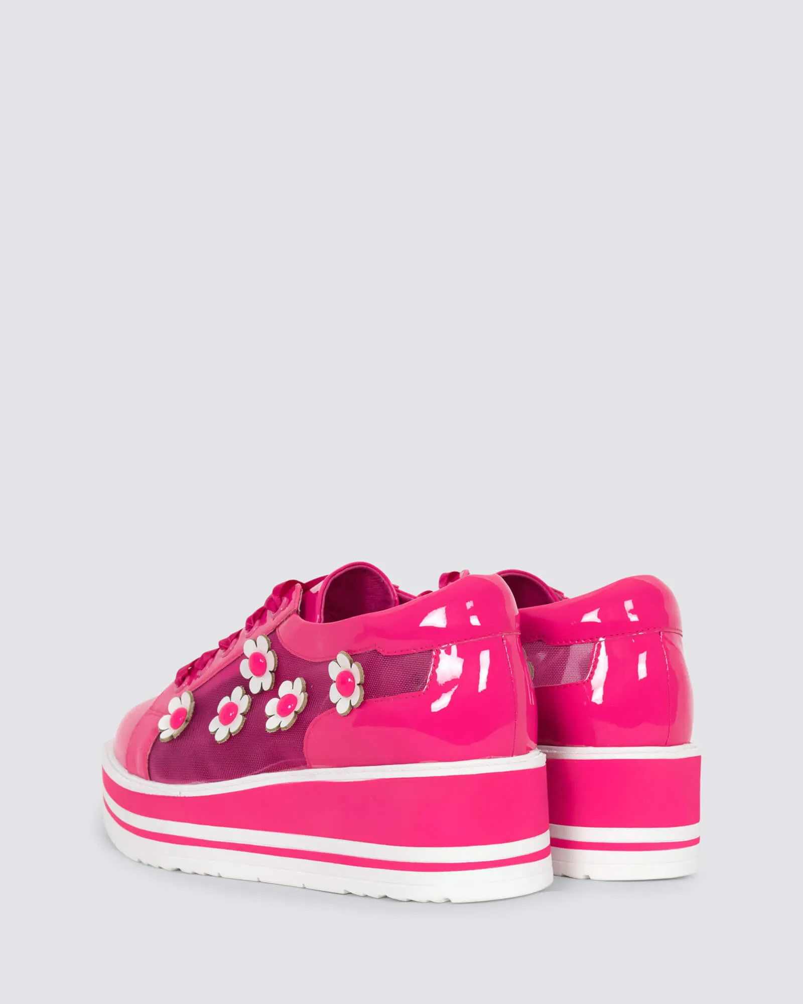 SERENO PLATFORM SNEAKERS HOT PINK/WHITE