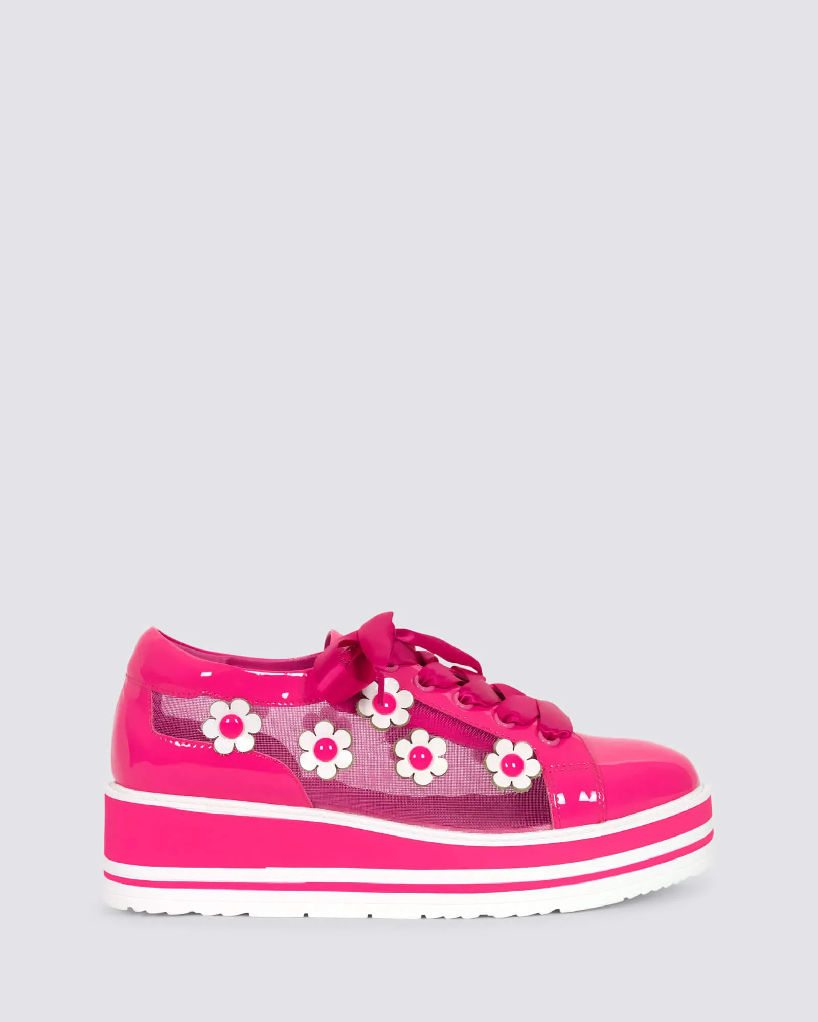 SERENO PLATFORM SNEAKERS HOT PINK/WHITE
