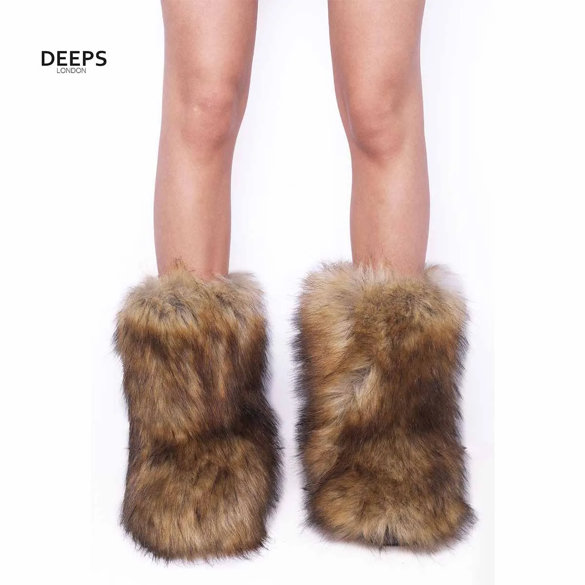 SHAAP WOMEN WINTER FLUFFY FAUX FUR WARM MID CALF SNOW BOOTS
