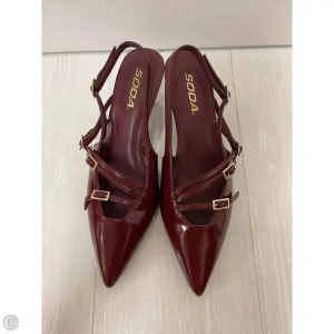 Shoes Heels Kitten By Soda In Red, Size: 5.5
