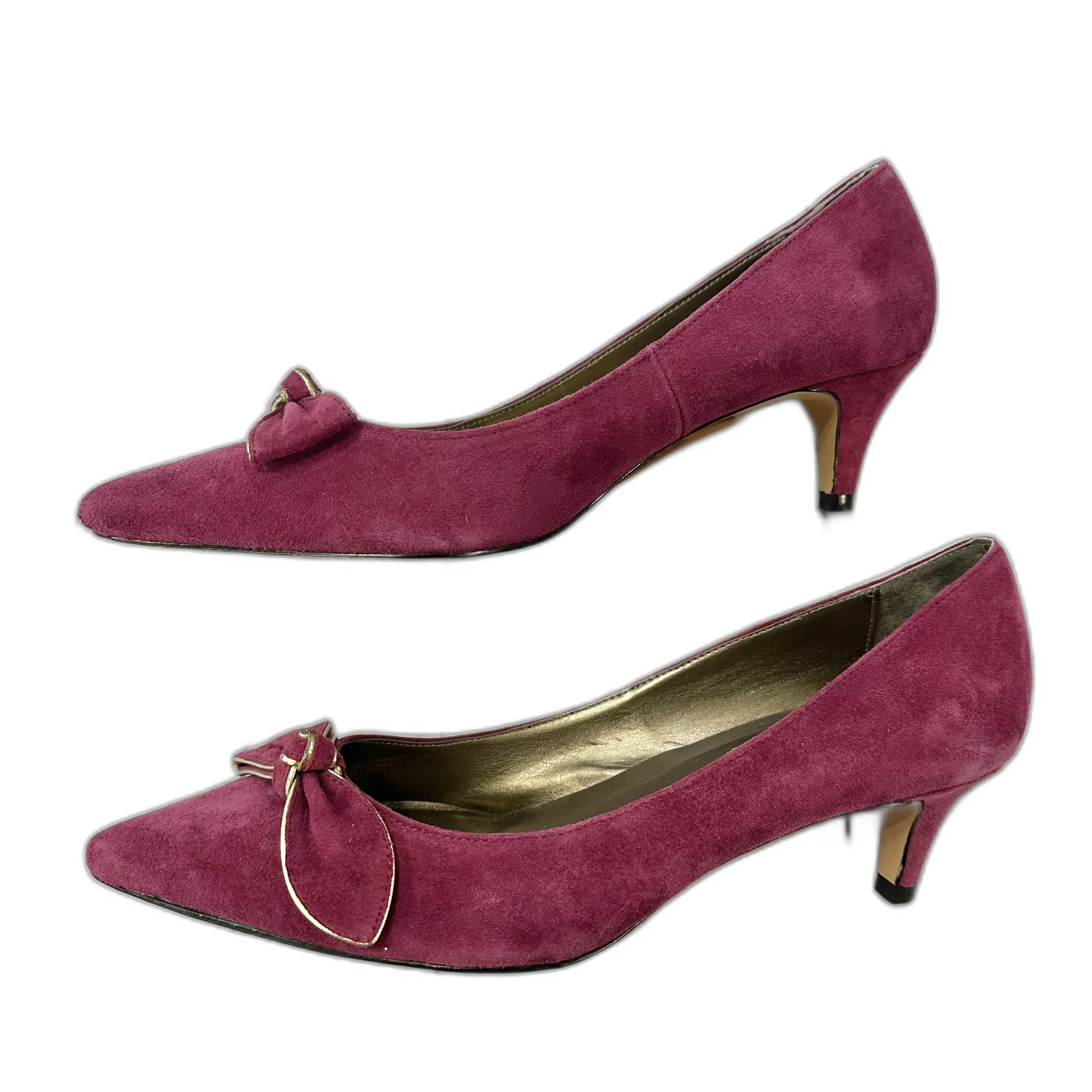 Shoes Heels Kitten By Talbots In Purple, Size: 9.5