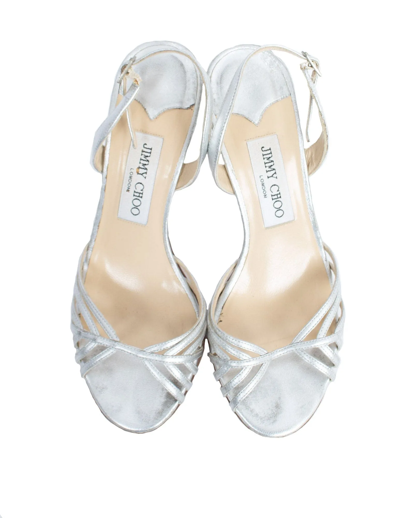 Silver Metallic Heels