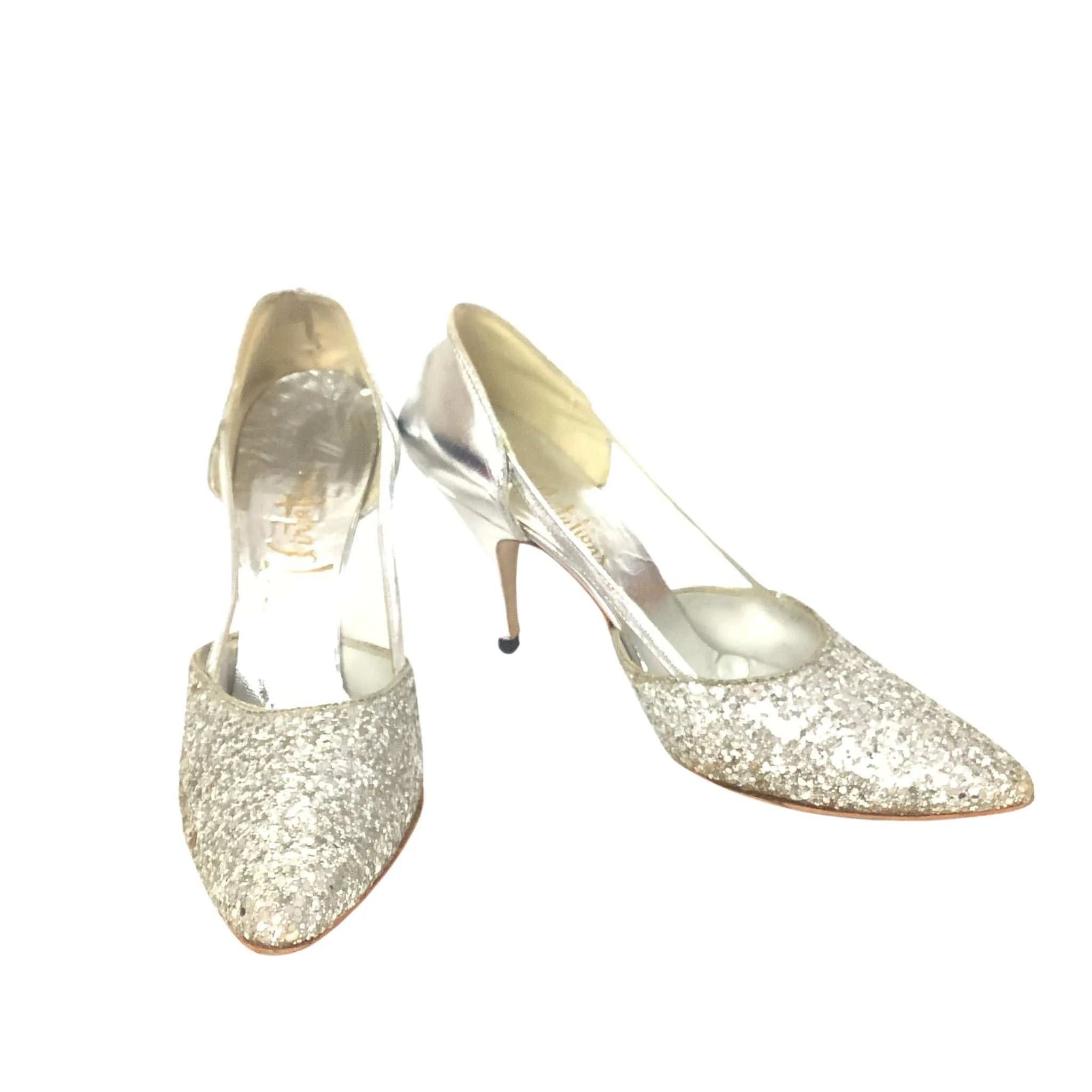 Silver Pin-up Heels