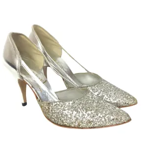 Silver Pin-up Heels