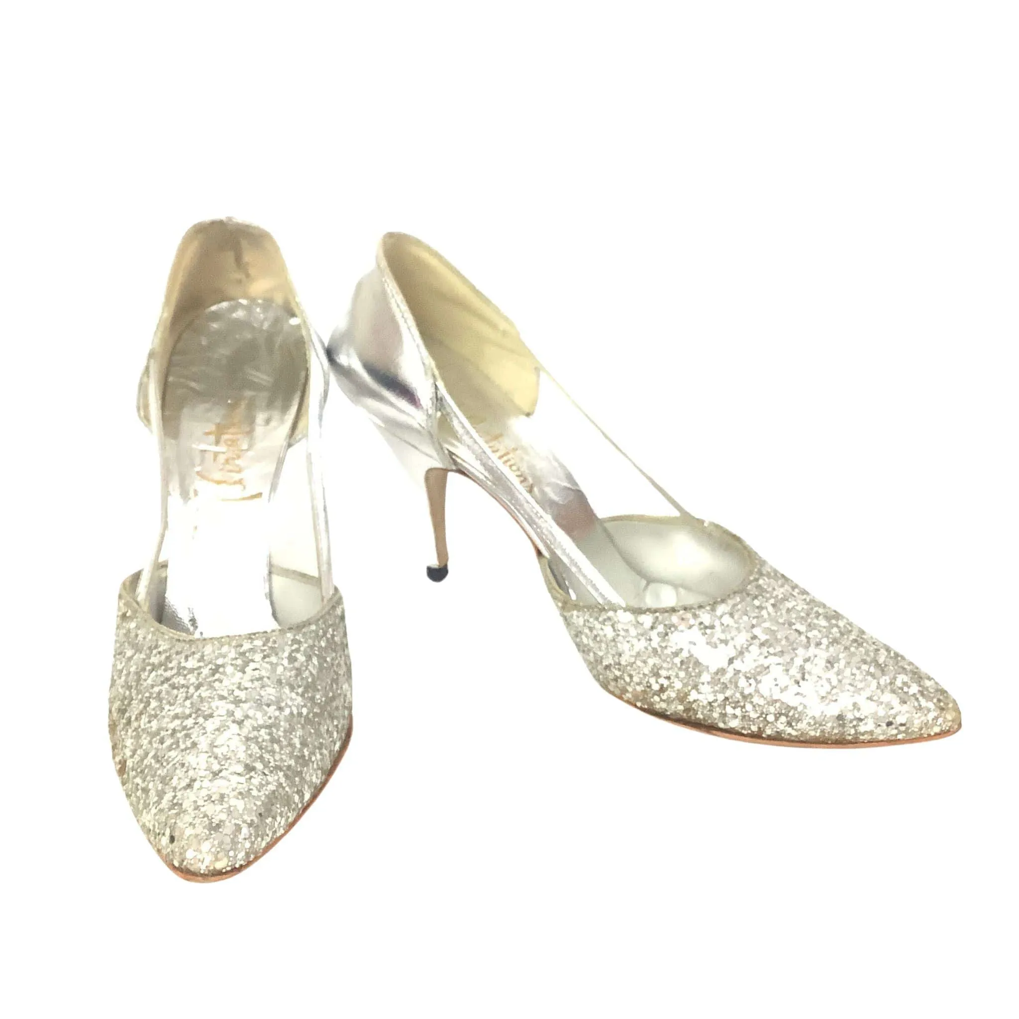 Silver Pin-up Heels