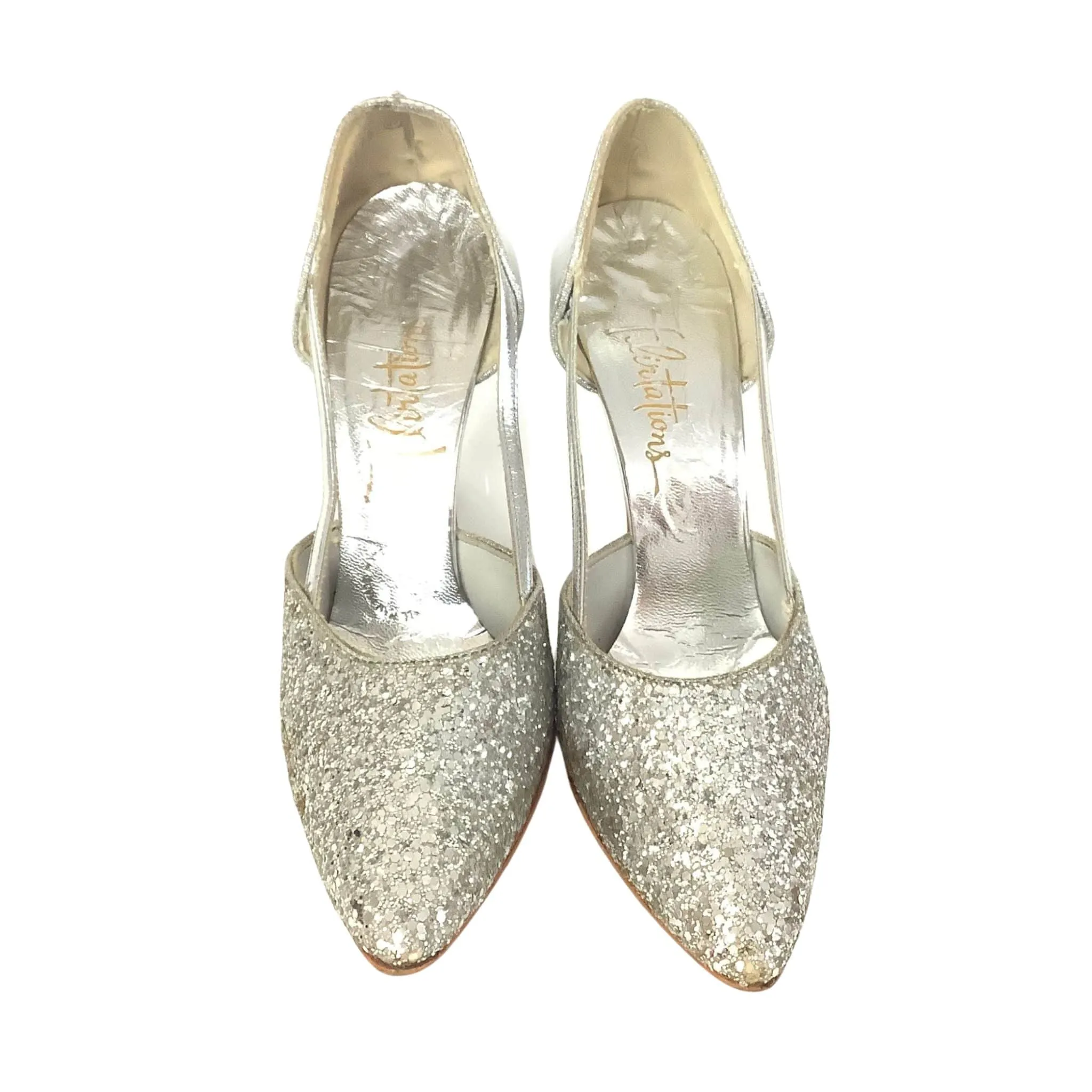Silver Pin-up Heels