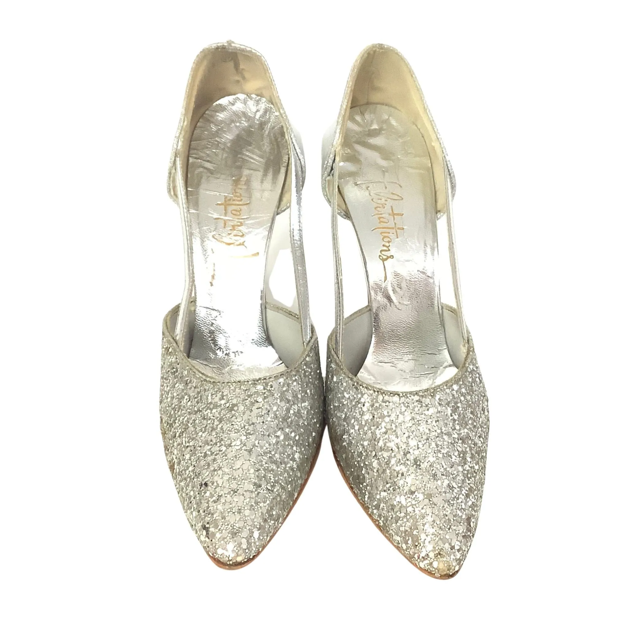 Silver Pin-up Heels