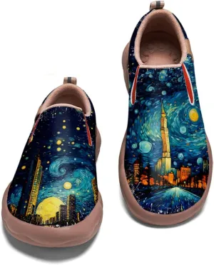 Slip On Loafers for Women Lightweight Comfort Casual Shoes Art Painted Travel Sneakers