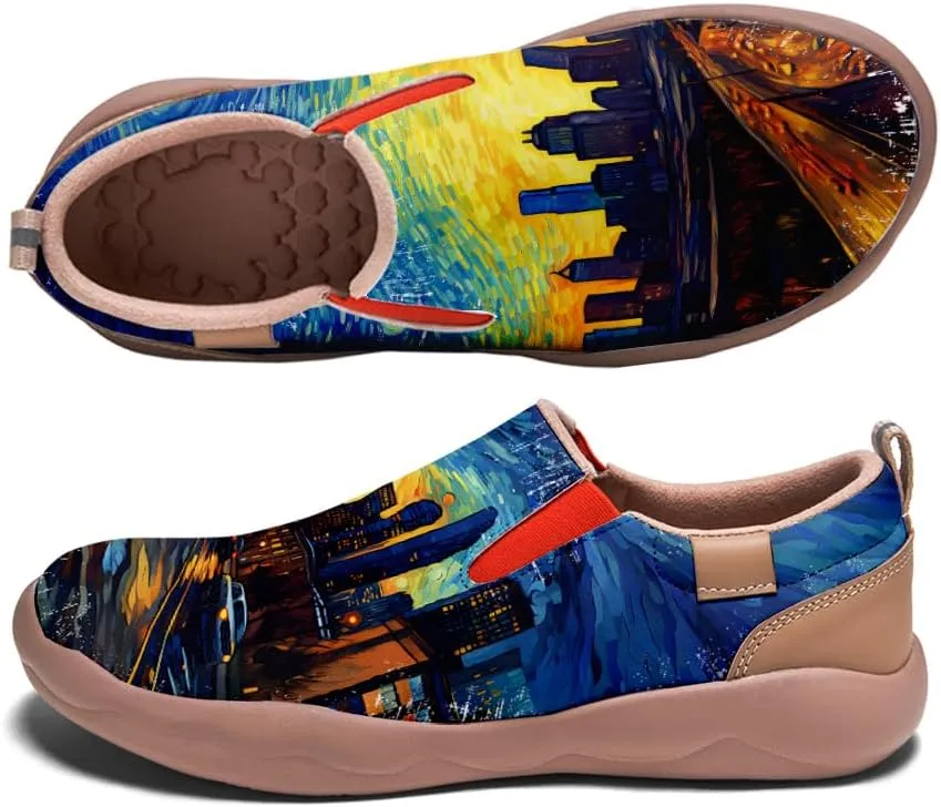 Slip On Loafers for Women Lightweight Comfort Casual Shoes Art Painted Travel Sneakers