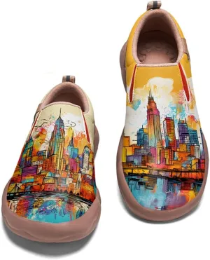 Slip On Loafers for Women Lightweight Cozy Casual Shoes Art Painted Walking Travel Sneakers