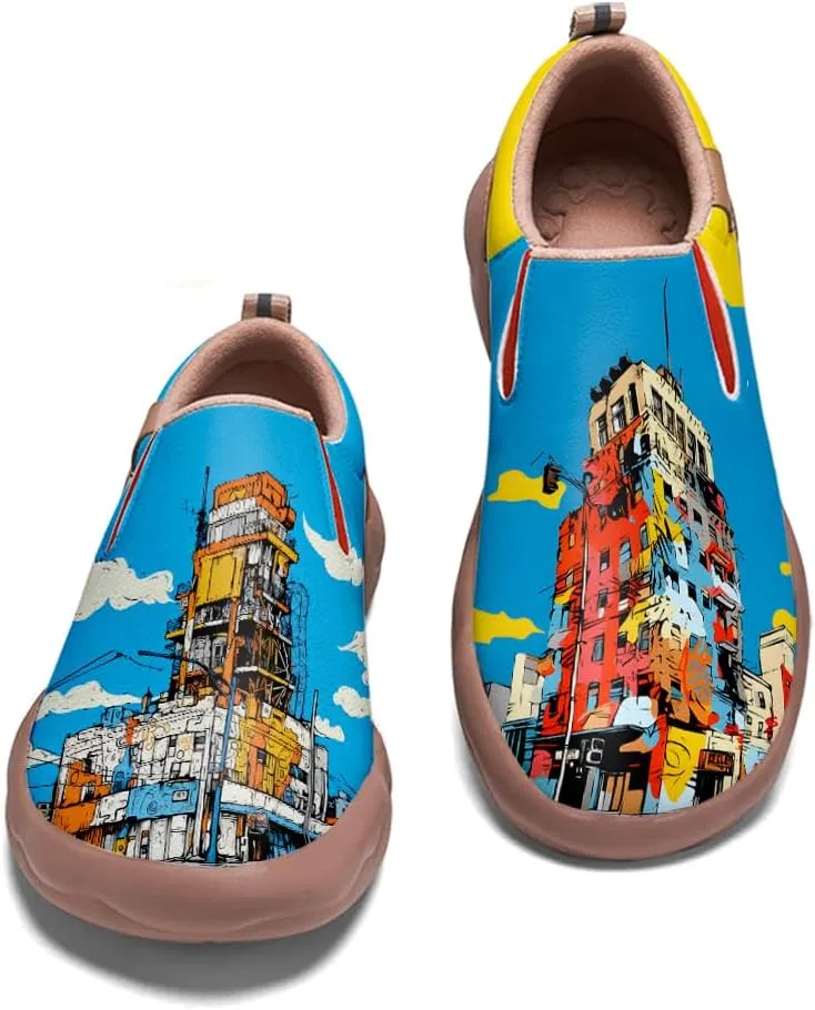 Slip On Loafers for Women Lightweight Cozy Casual Shoes Art Painted Walking Travel Sneakers