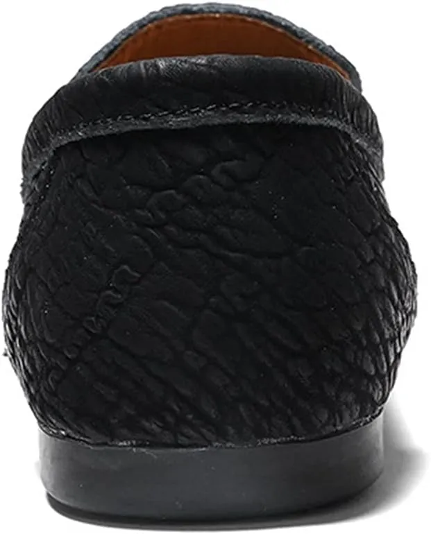 Smoking Loafer Driving Moccasins for Men Genuine Leather Round Toe Breathable Soft Comfortable Flat Heel Driving Slip On for Any Attire
