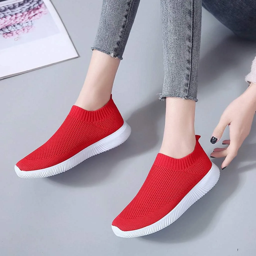 Sneakers for Women Walking Shoes Non Slip Lightweight Slip On Shoes Women Comfort Slip On Shoes Casual Wedge Sneakers White Tennis Shoe Loafers Dress Shoe