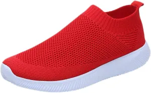 Sneakers for Women Walking Shoes Non Slip Lightweight Slip On Shoes Women Comfort Slip On Shoes Casual Wedge Sneakers White Tennis Shoe Loafers Dress Shoe