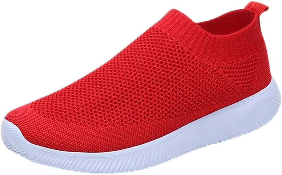 Sneakers for Women Walking Shoes Non Slip Lightweight Slip On Shoes Women Comfort Slip On Shoes Casual Wedge Sneakers White Tennis Shoe Loafers Dress Shoe