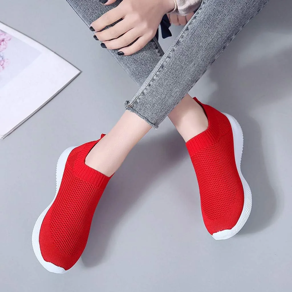 Sneakers for Women Walking Shoes Non Slip Lightweight Slip On Shoes Women Comfort Slip On Shoes Casual Wedge Sneakers White Tennis Shoe Loafers Dress Shoe
