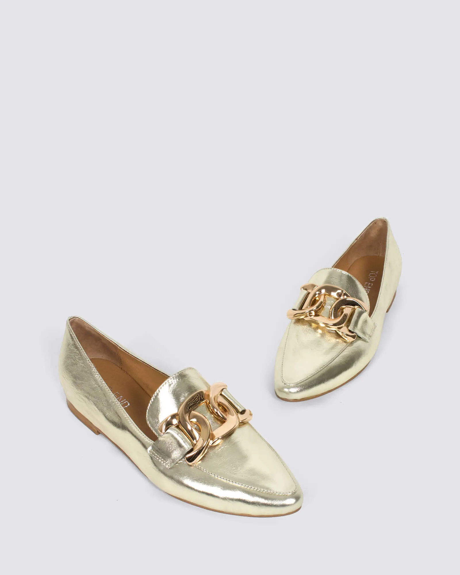 SOCORO LOAFERS PALE GOLD LEATHER