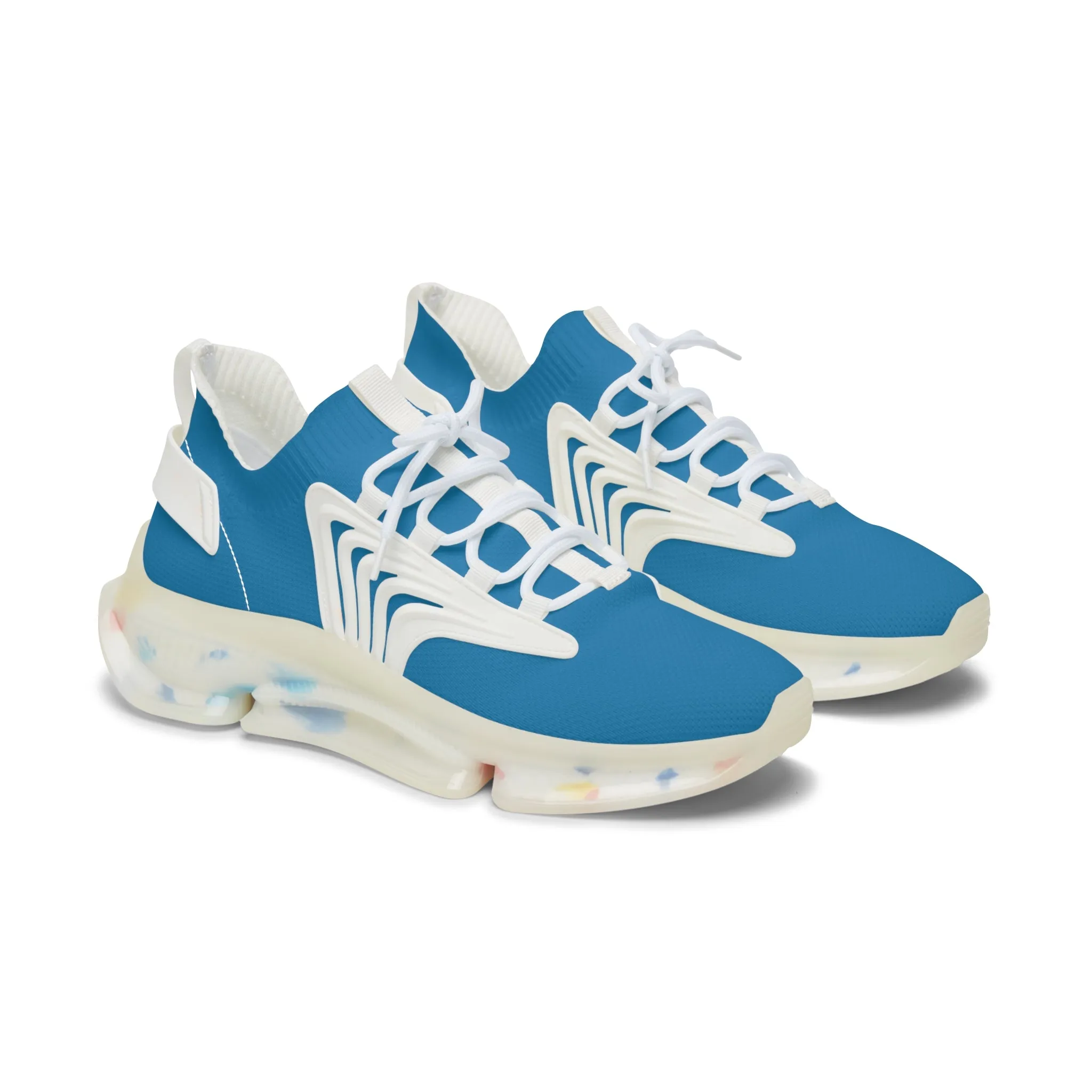 Solid Turquoise Women's Mesh Sneakers