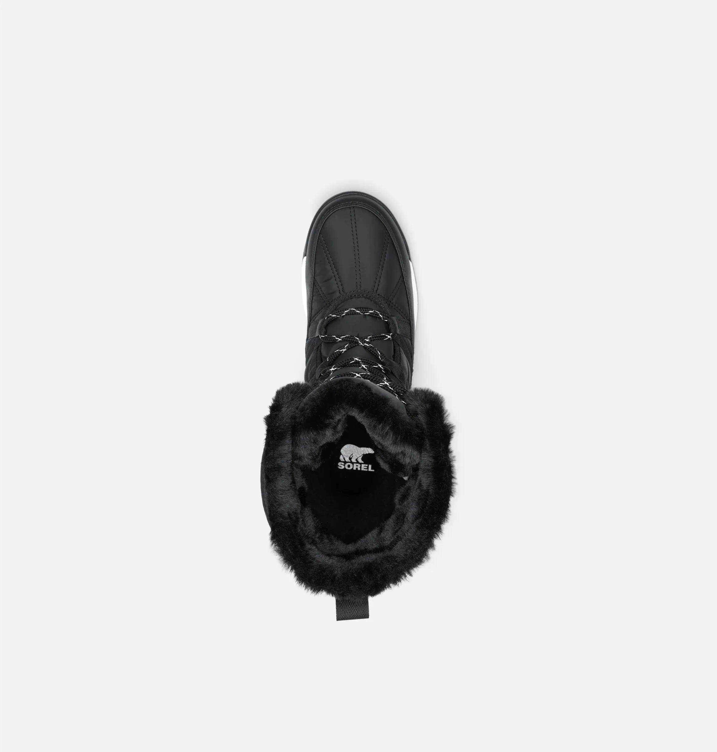 Sorel Women's Whitney II Plus Tall Lace Waterproof Snow Boots-Black, Sea Salt