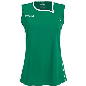 Spalding 4Her II Basketball Top - Green/White/Black