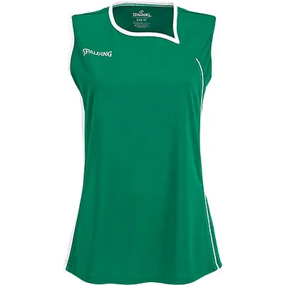 Spalding 4Her II Basketball Top - Green/White/Black