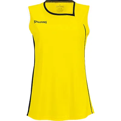 Spalding 4Her II Basketball Top - Yellow/Black/White