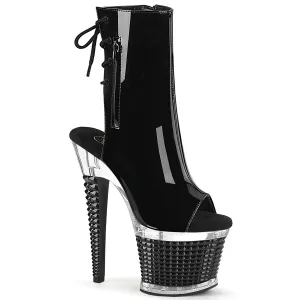 SPECTATOR-1018 Pleasers Black Patent Platform Ankle boots