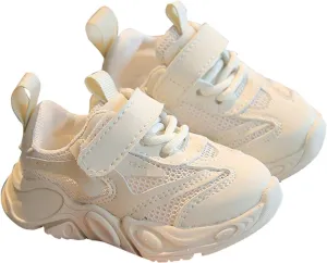 Spring and Summer New Solid Color Mesh Breathable Non Slip Children's Casual Sports Shoes Running Shoes Fashion