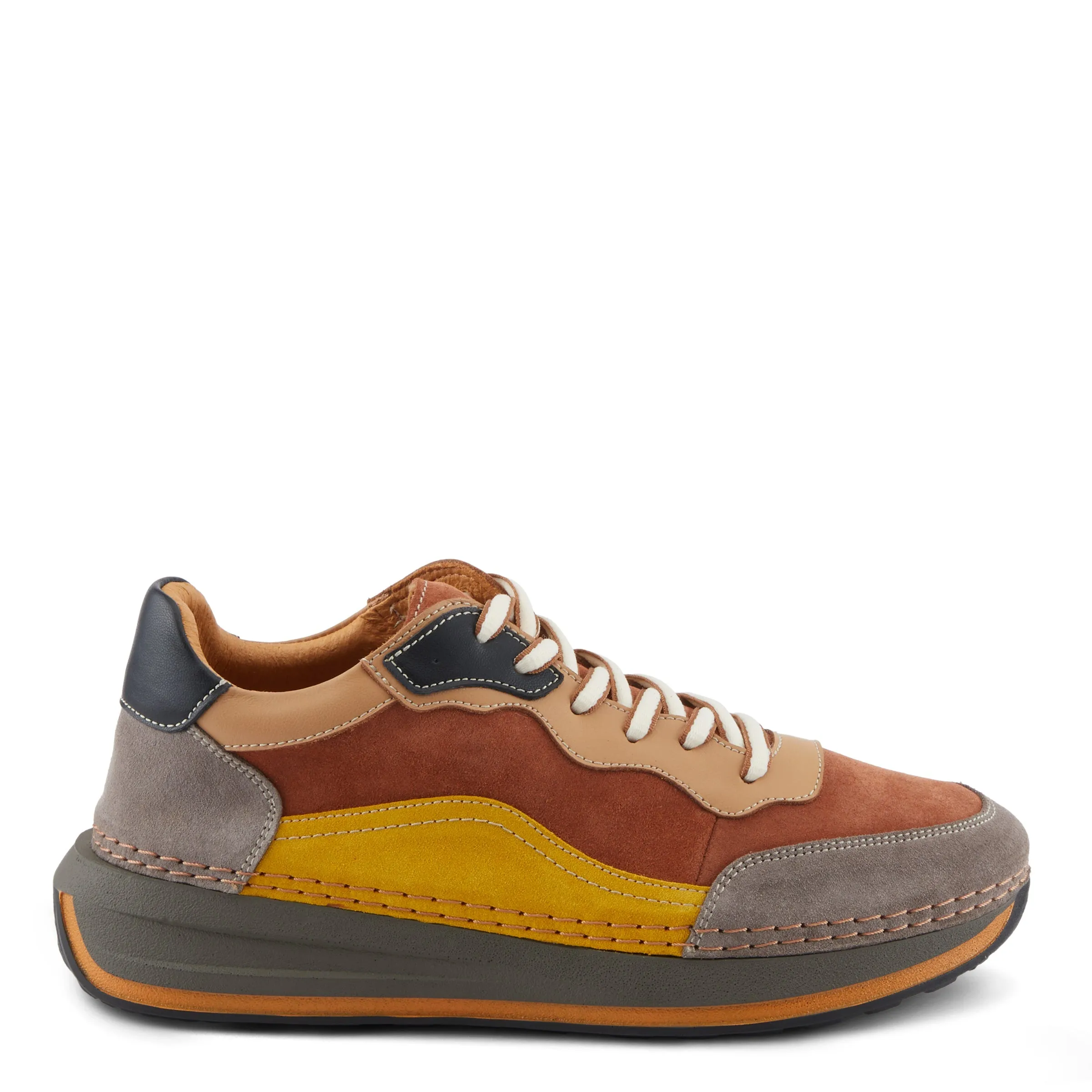Spring Step Shoes Booker Women's Retro Style Leather and Suede Sneakers