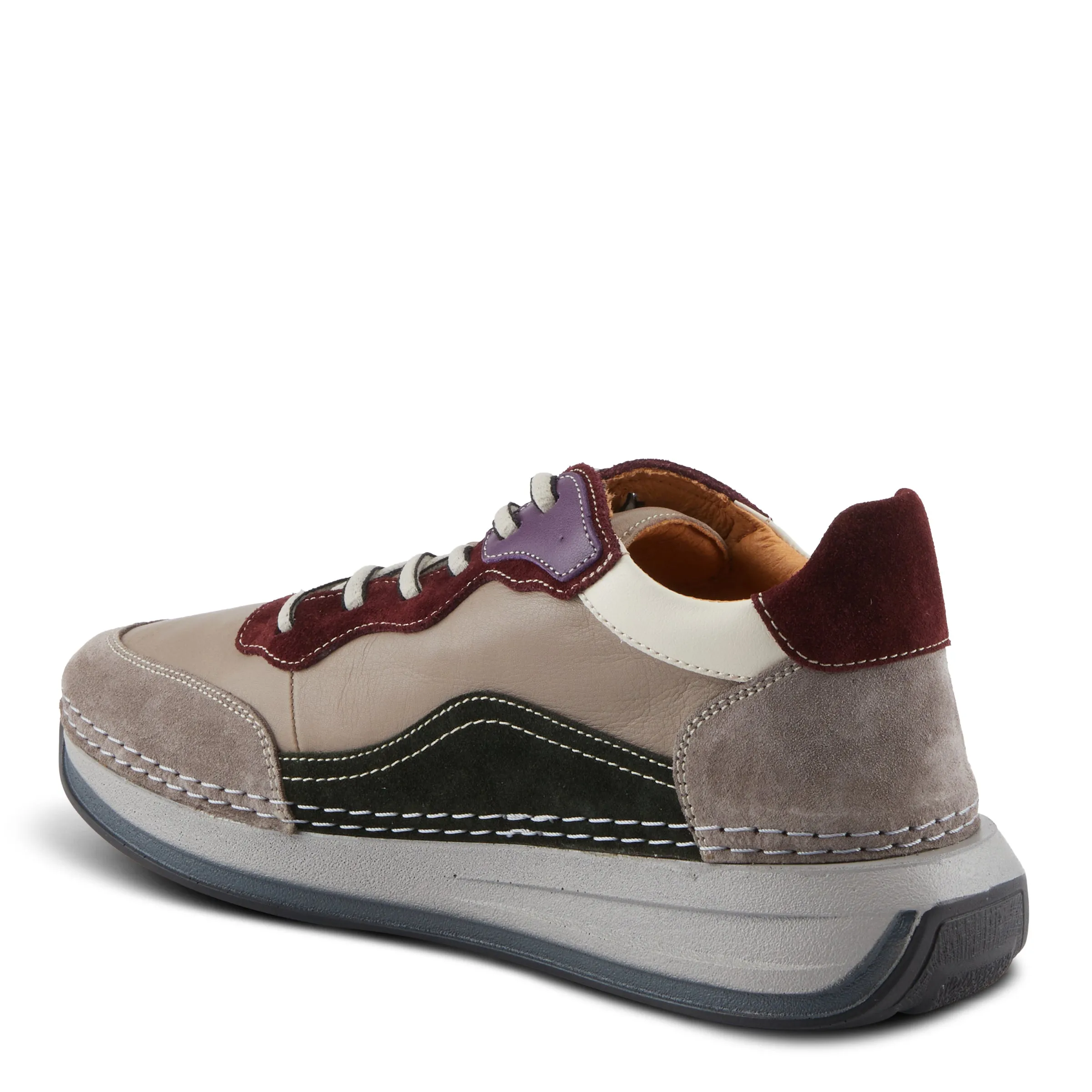 Spring Step Shoes Booker Women's Retro Style Leather and Suede Sneakers
