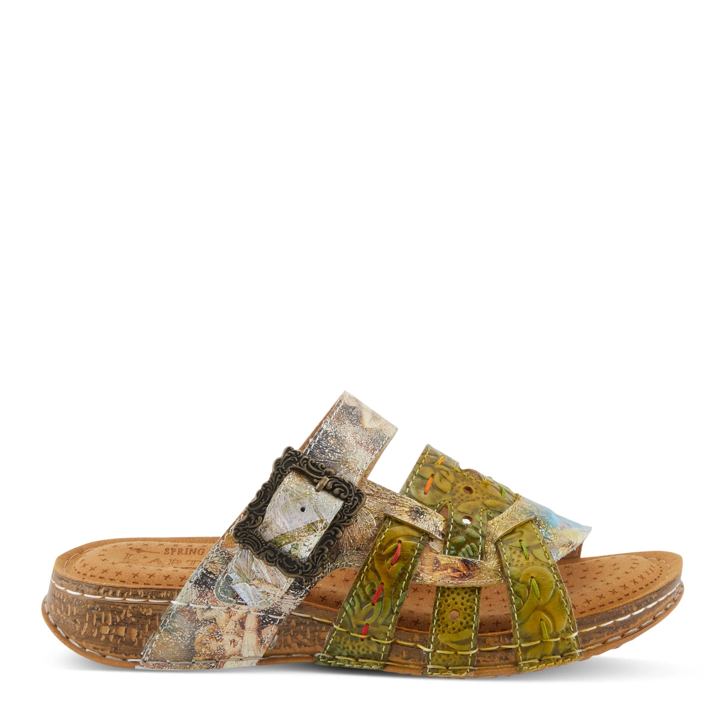 Spring Step Shoes  L'Artiste Calamityjay Women's Leather Sandals 1 1/4" Heel