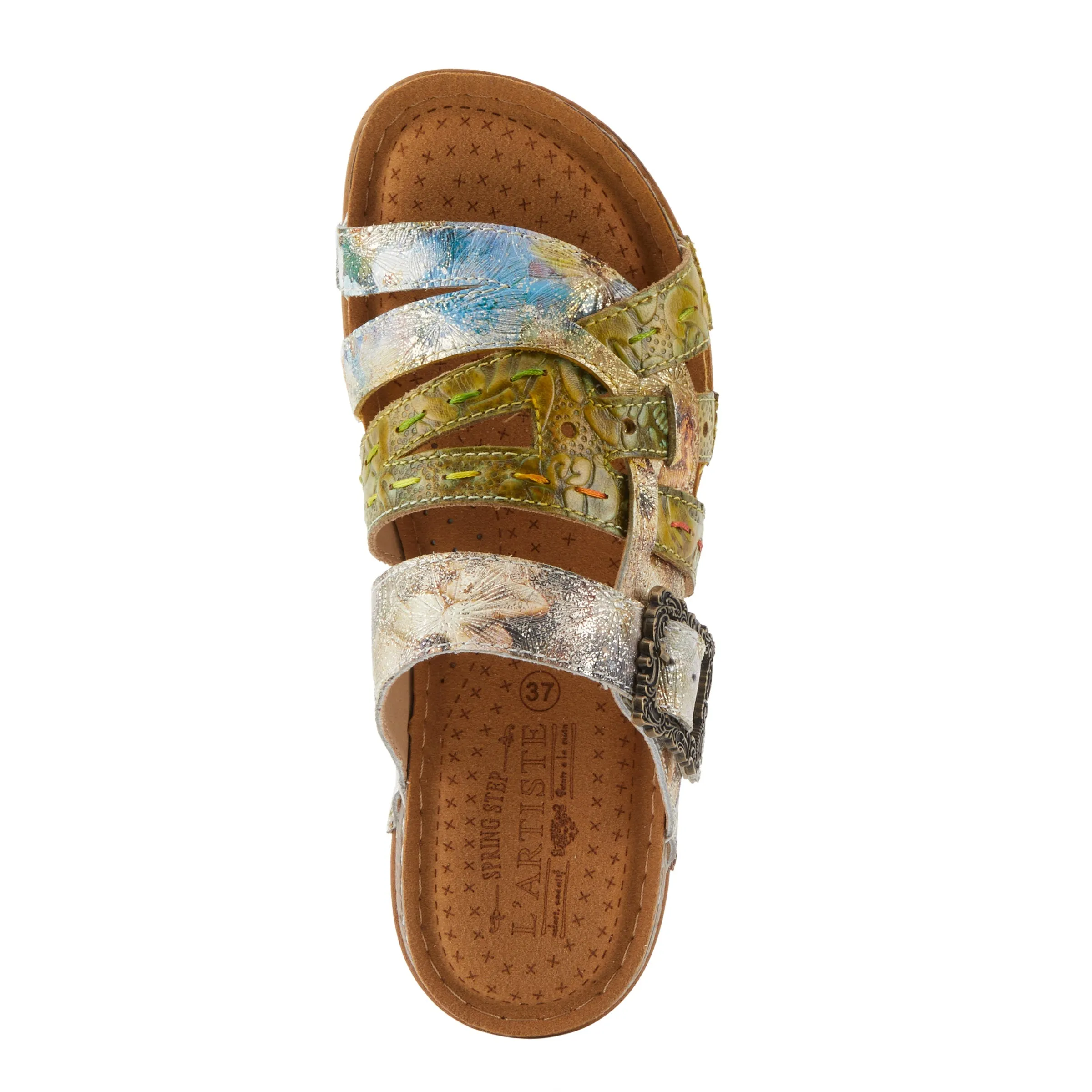 Spring Step Shoes  L'Artiste Calamityjay Women's Leather Sandals 1 1/4" Heel