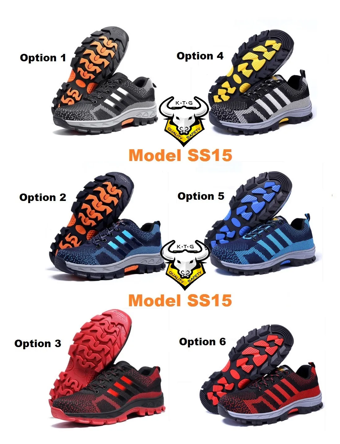Steel Toe Sports Safety Shoes - Model SS15 (Option 2)