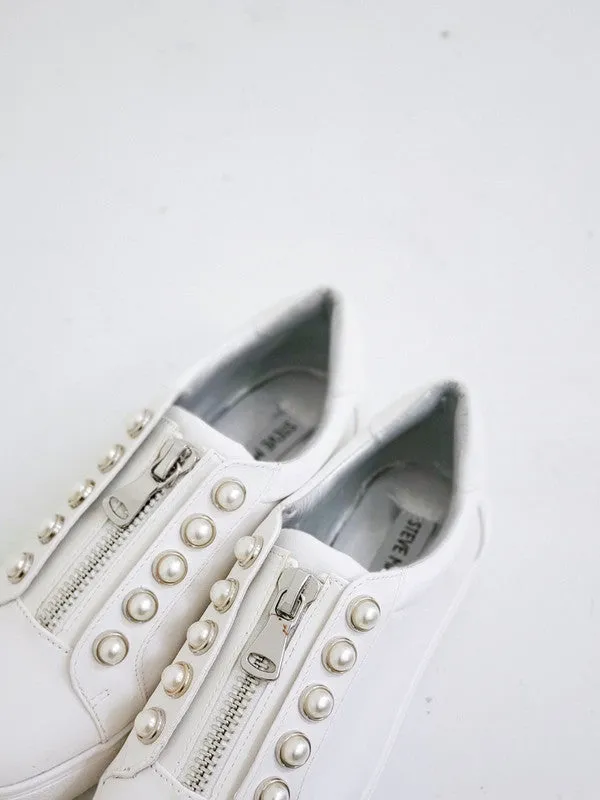 Steve Madden Women's Lynn Platform Sneakers White LYNN