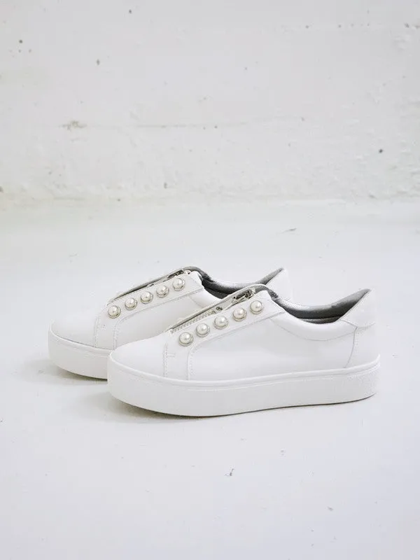 Steve Madden Women's Lynn Platform Sneakers White LYNN