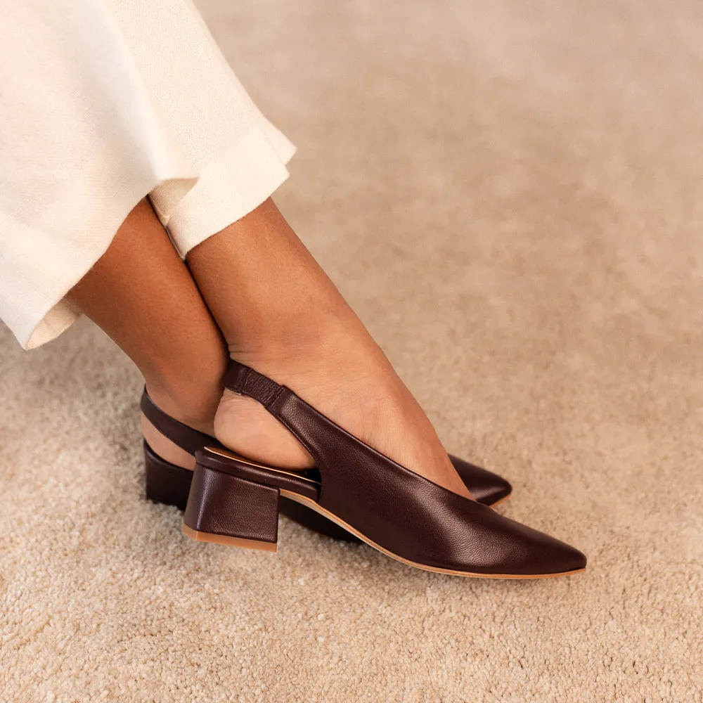 STILETTO GRETA PIEL BURDEOS TACÓN 4CM