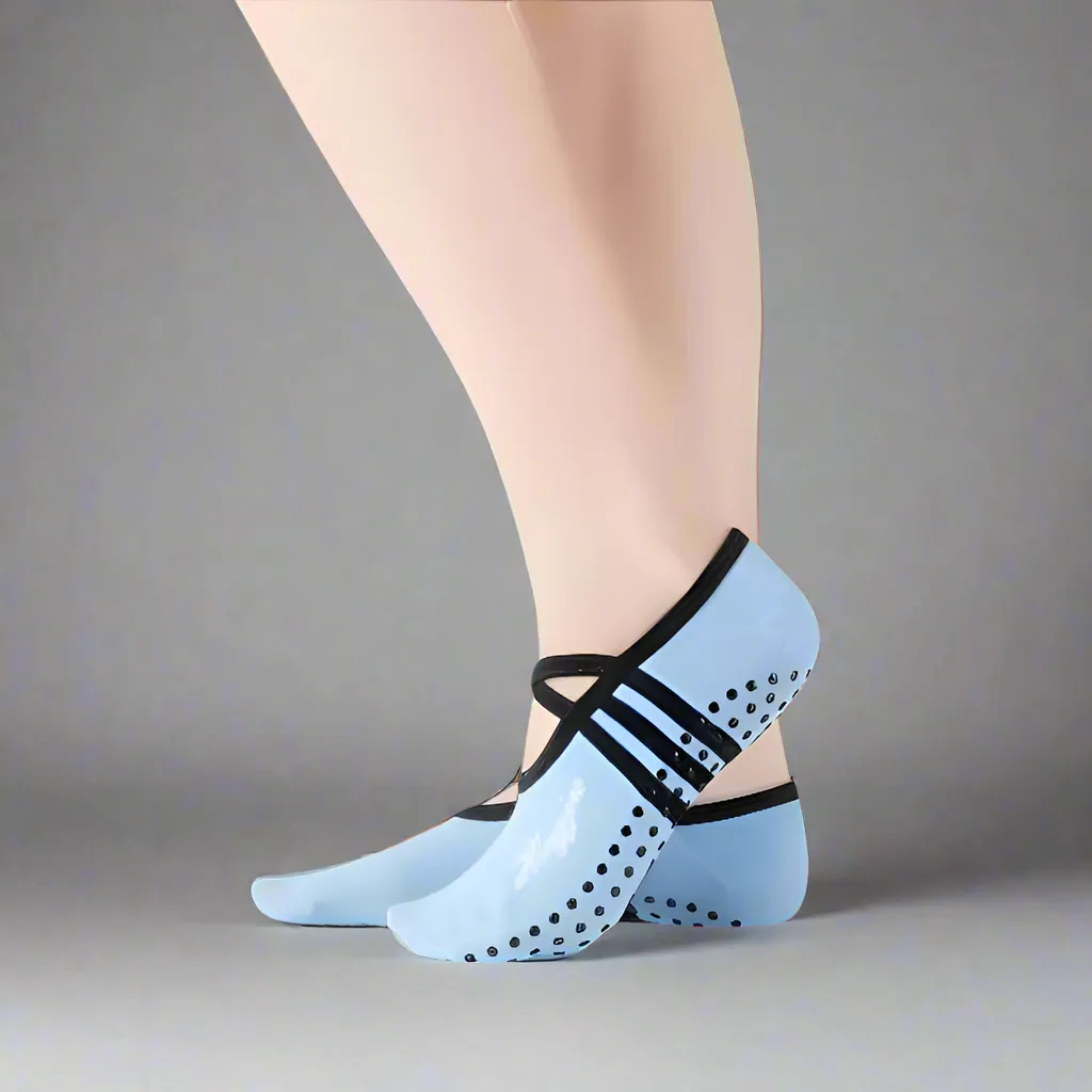 StrappedSafe Yoga & Pilates Grip Socks