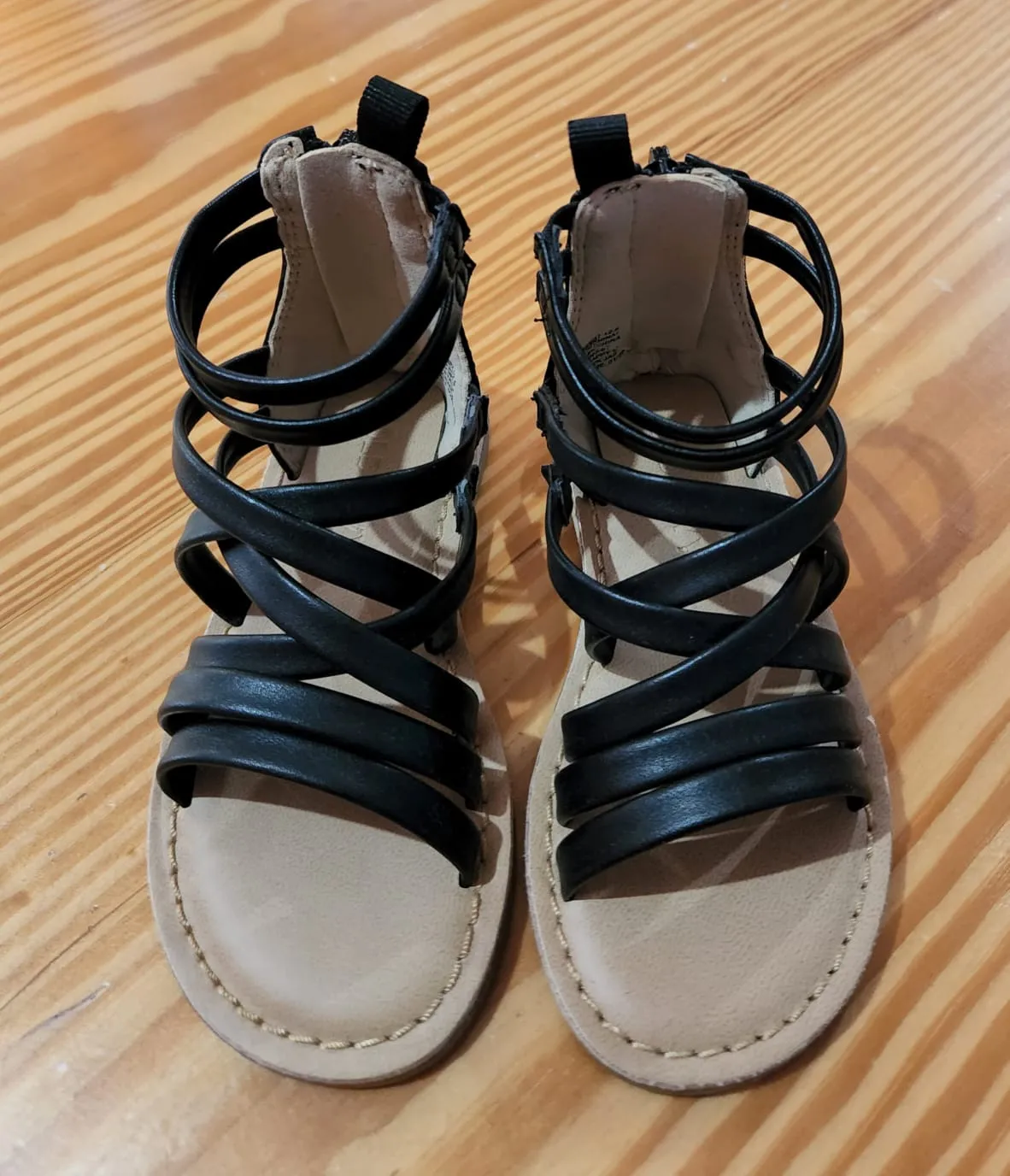 Strappy Faux-Leather Gladiator Sandals