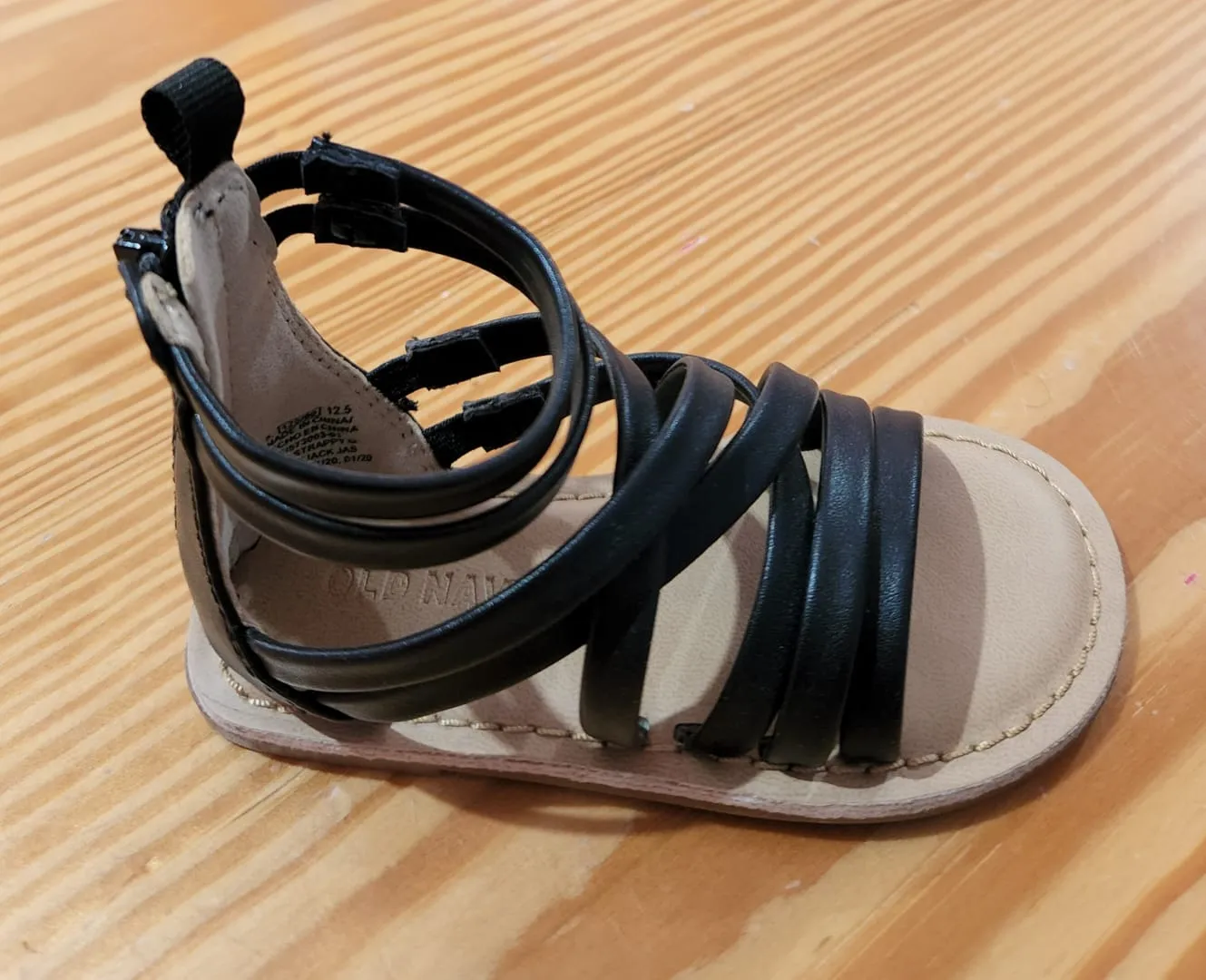 Strappy Faux-Leather Gladiator Sandals