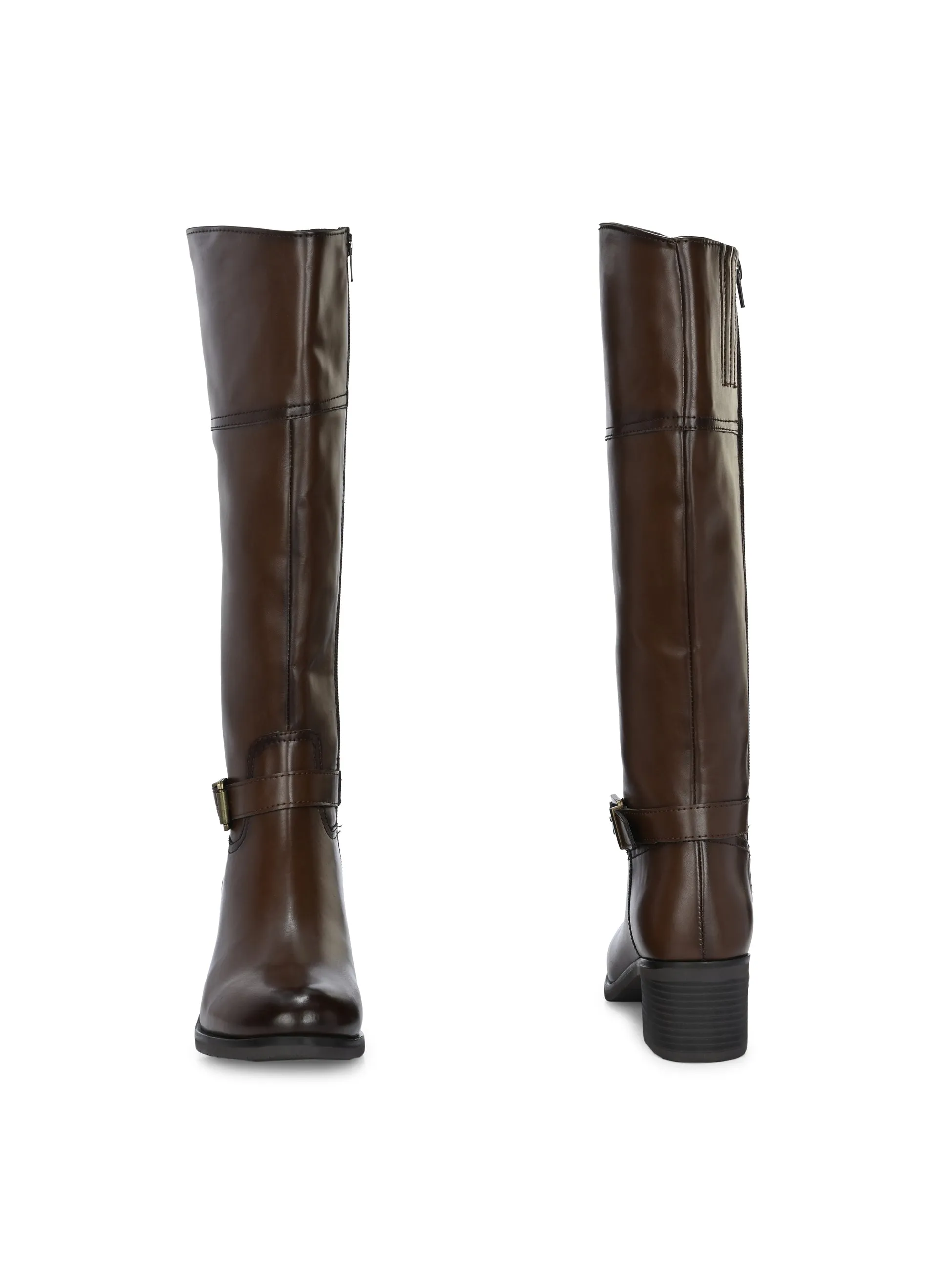 Sydney Long Boots with Ankle Buckle Strap