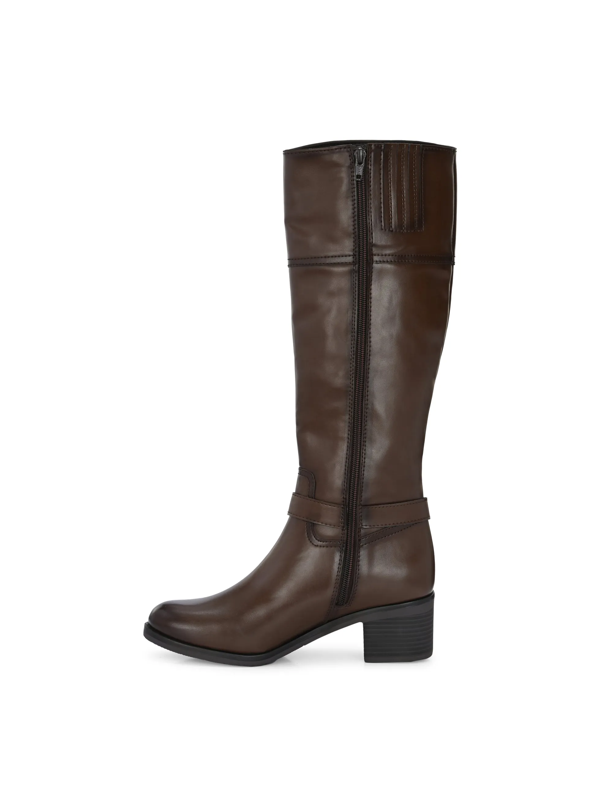 Sydney Long Boots with Ankle Buckle Strap