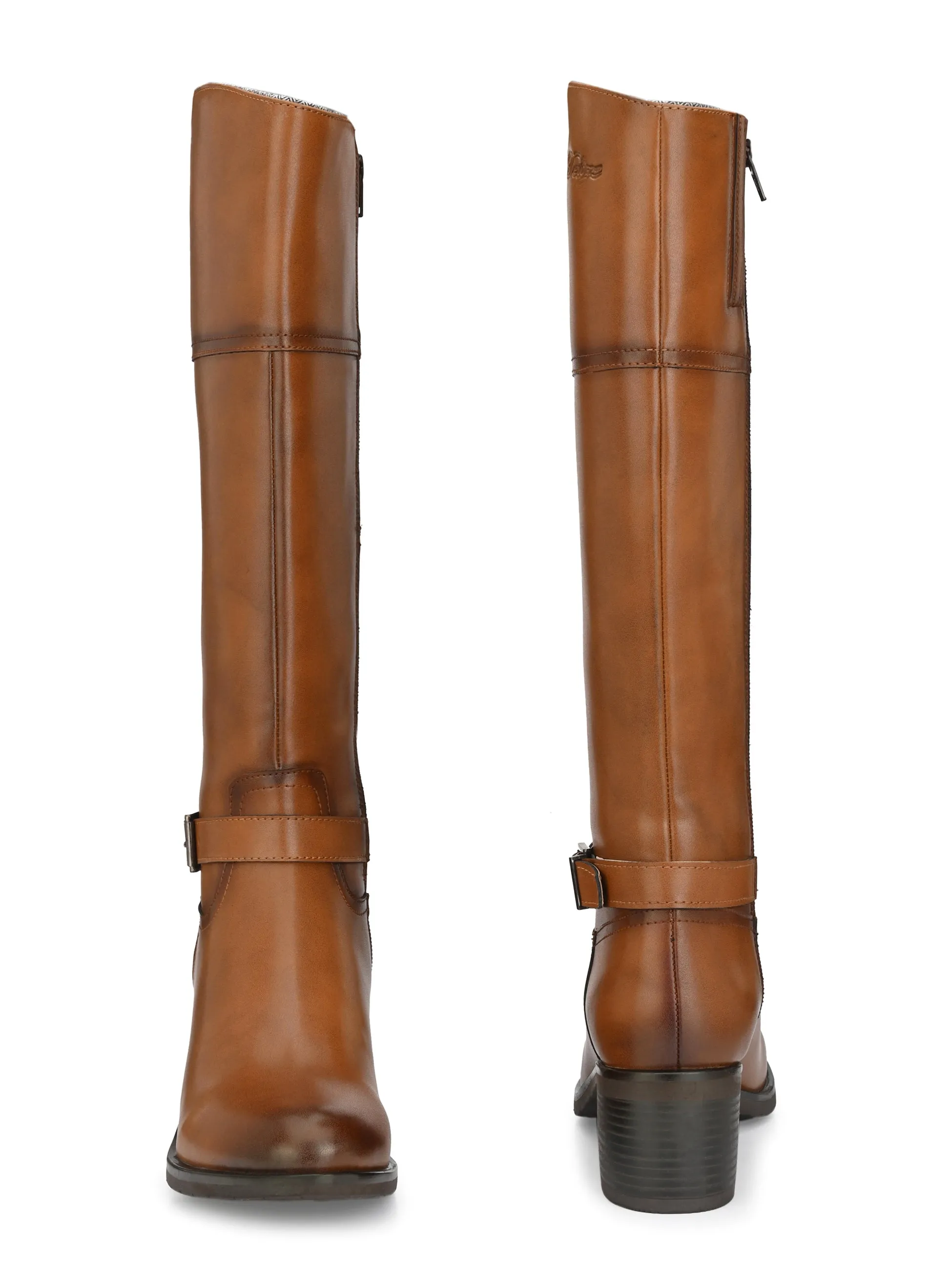 Sydney Long Boots with Ankle Buckle Strap