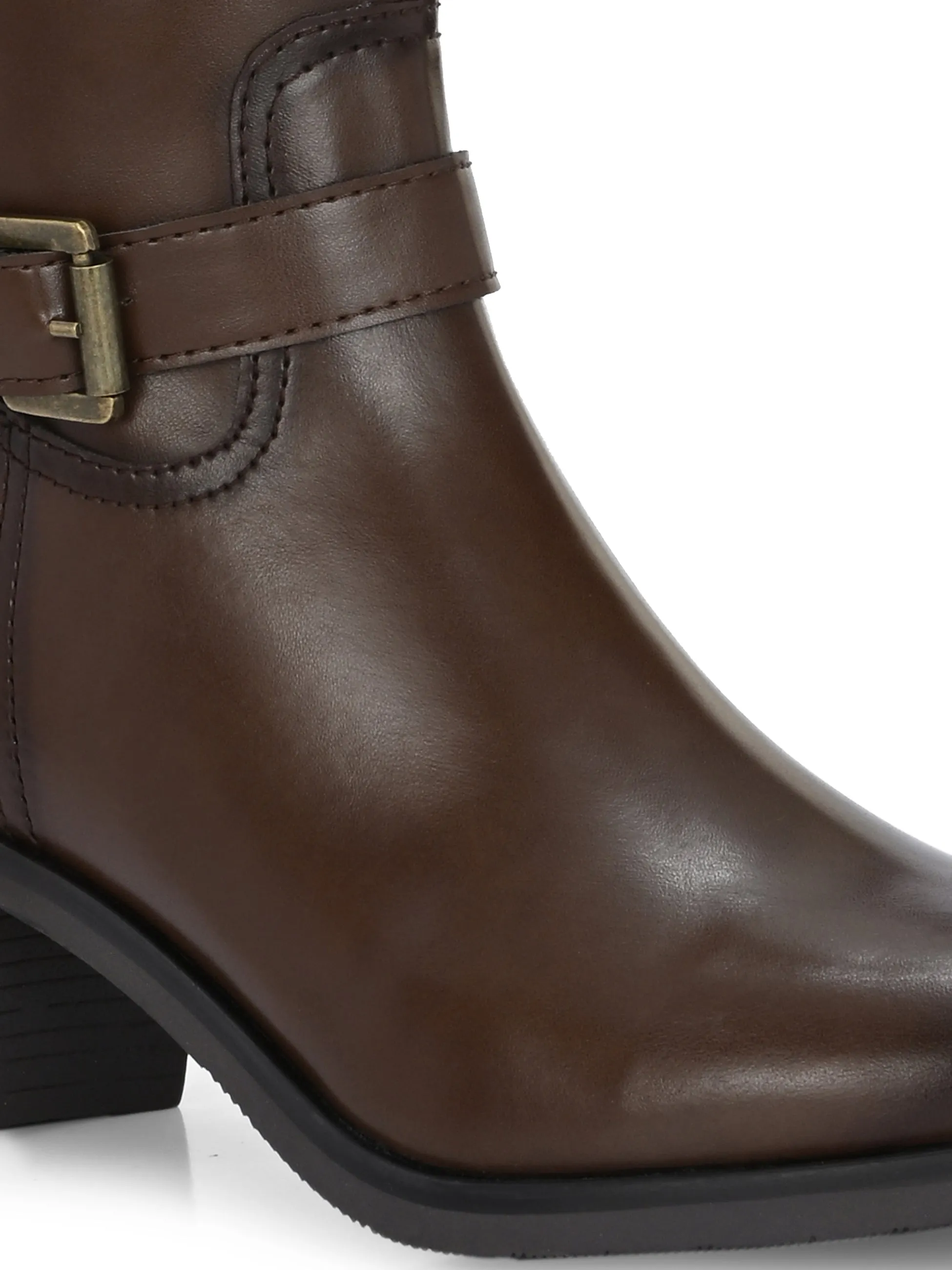 Sydney Long Boots with Ankle Buckle Strap