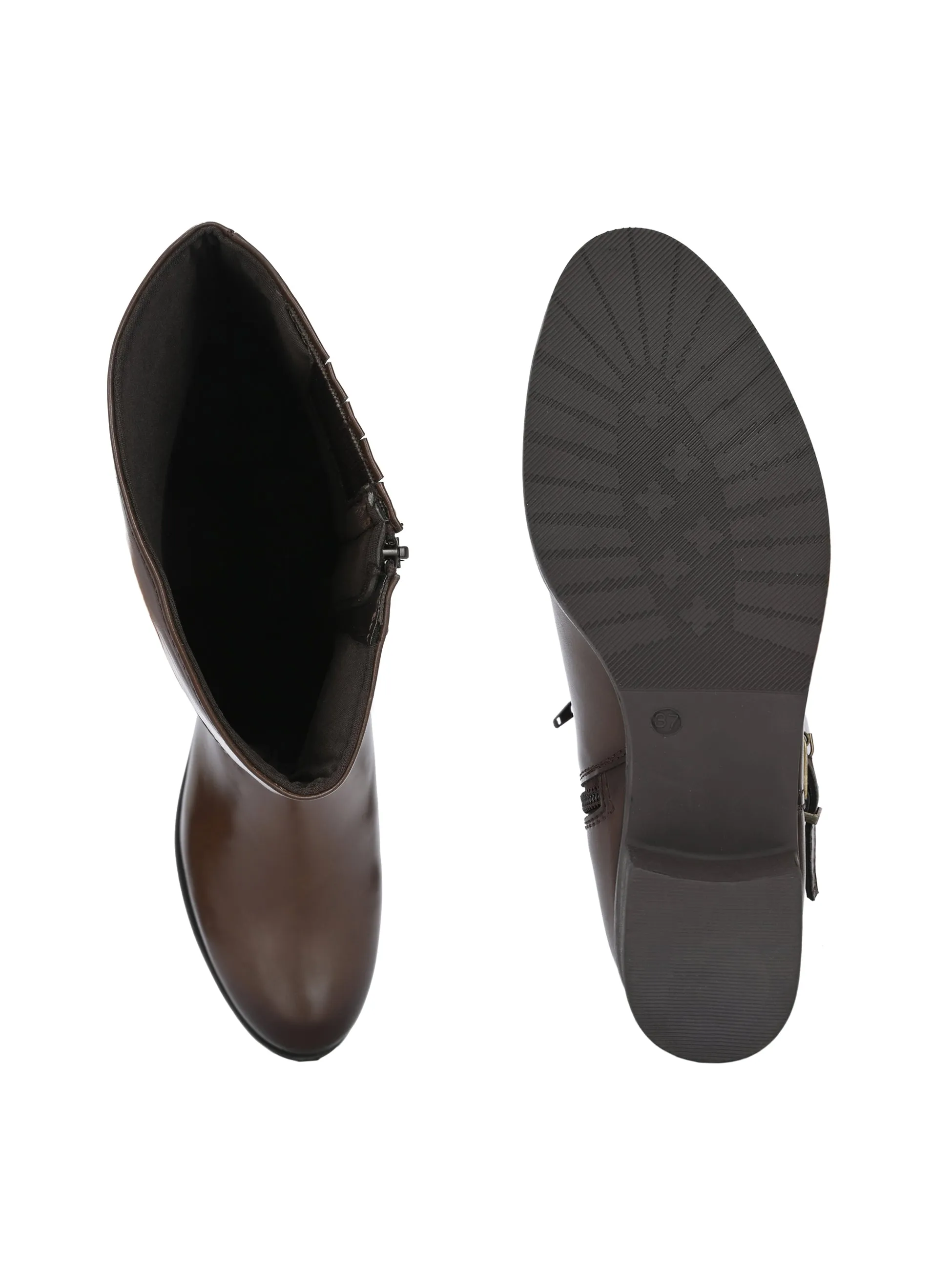 Sydney Long Boots with Ankle Buckle Strap