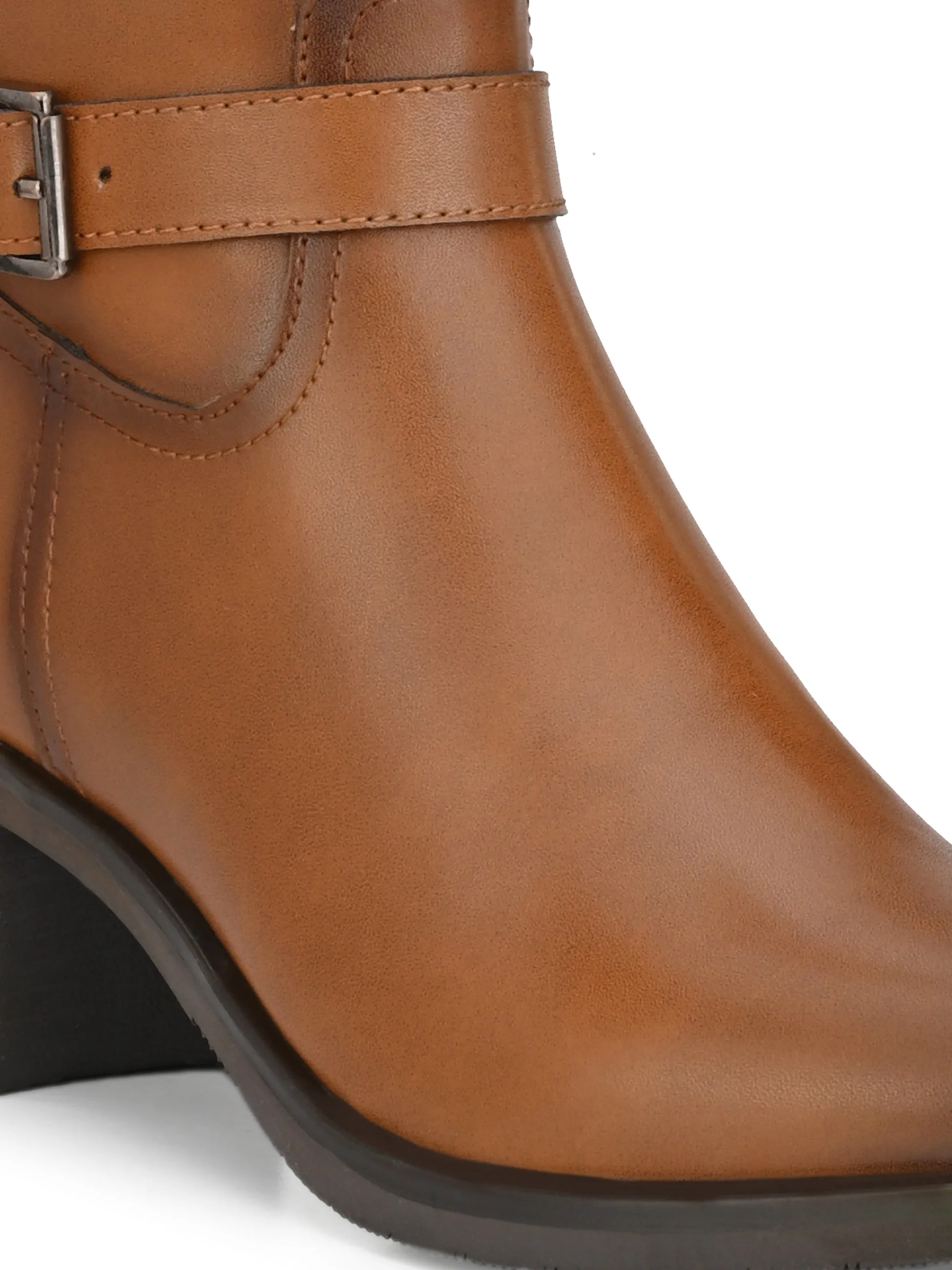 Sydney Long Boots with Ankle Buckle Strap