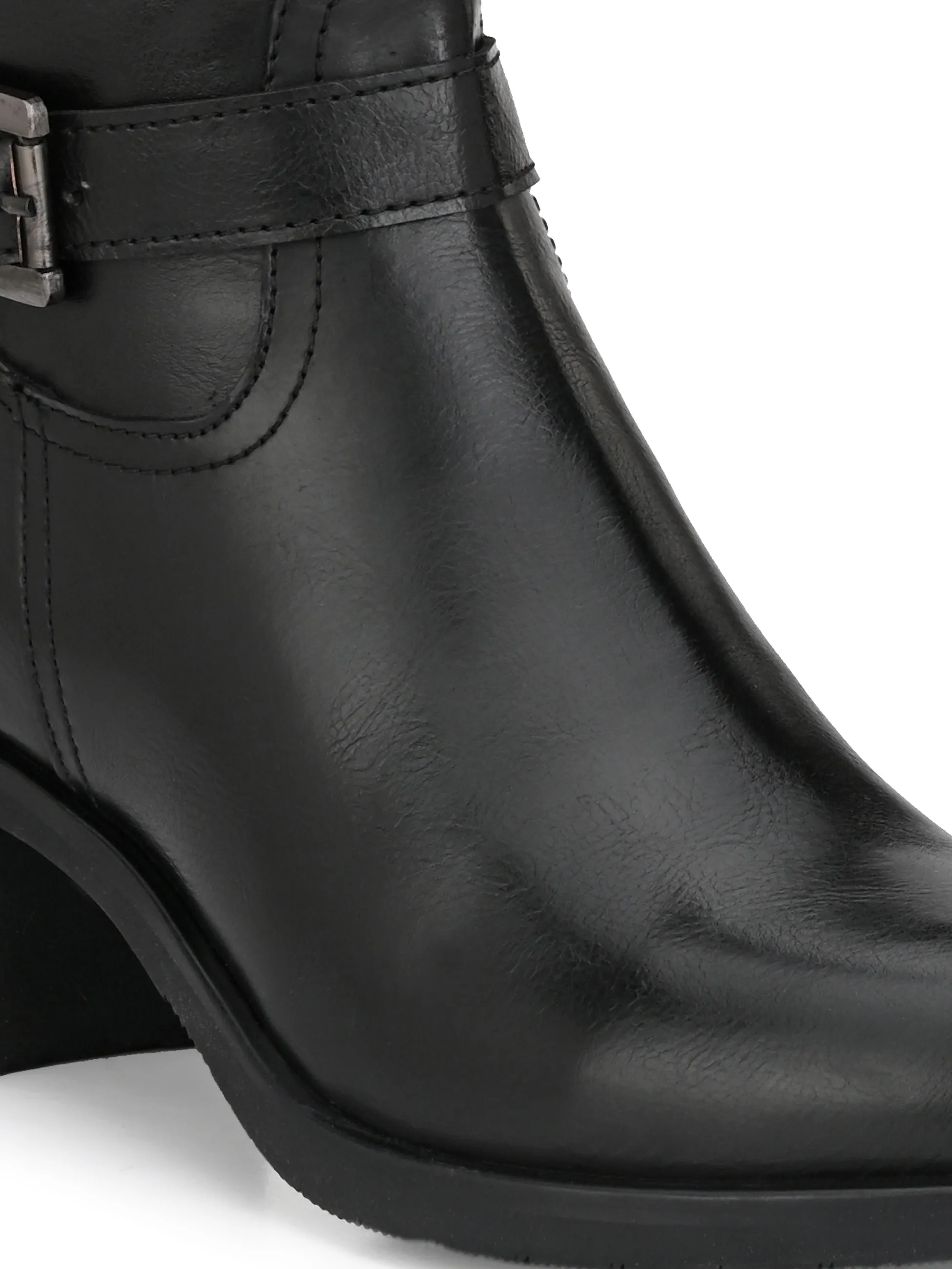 Sydney Long Boots with Ankle Buckle Strap