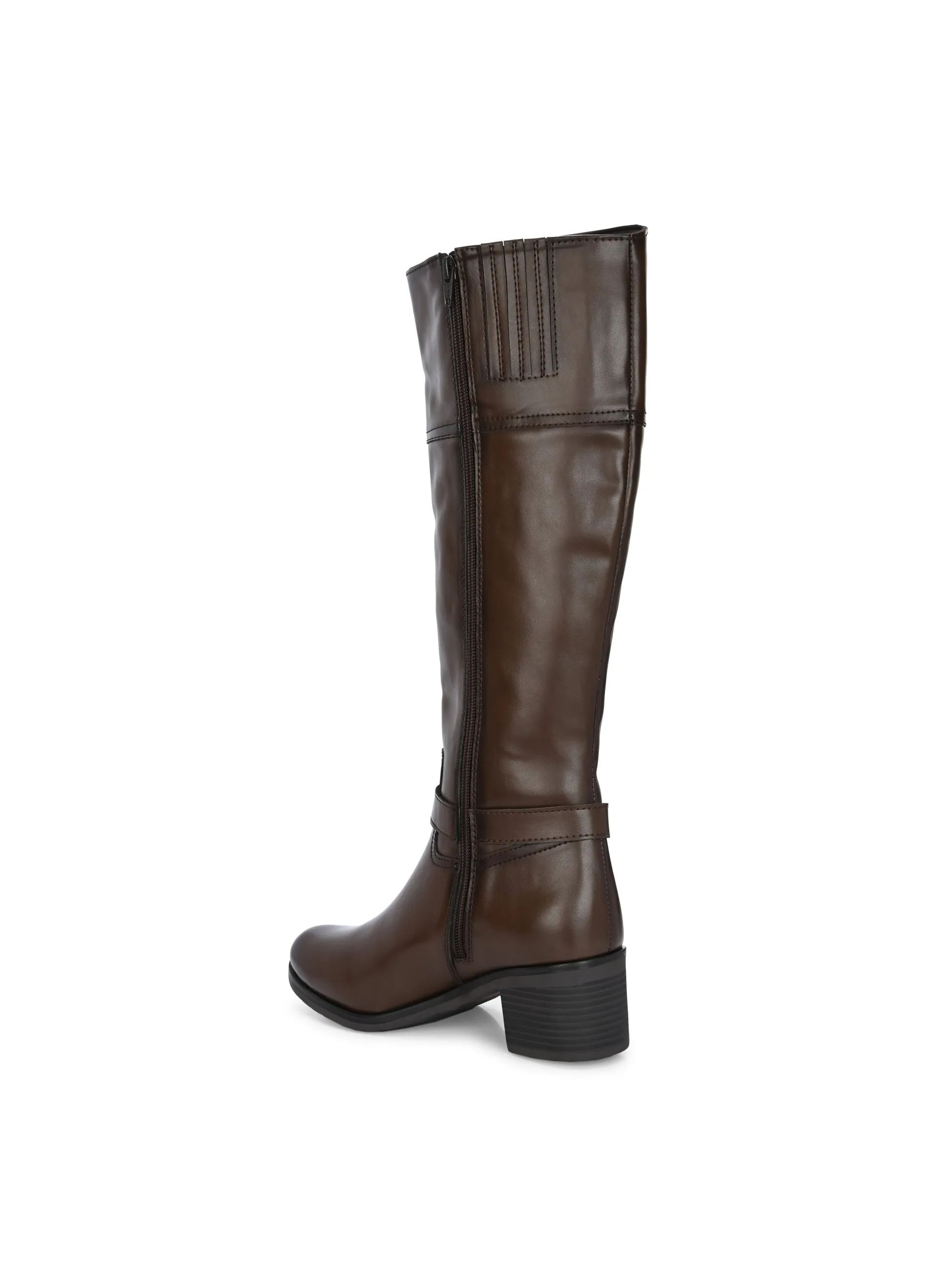 Sydney Long Boots with Ankle Buckle Strap