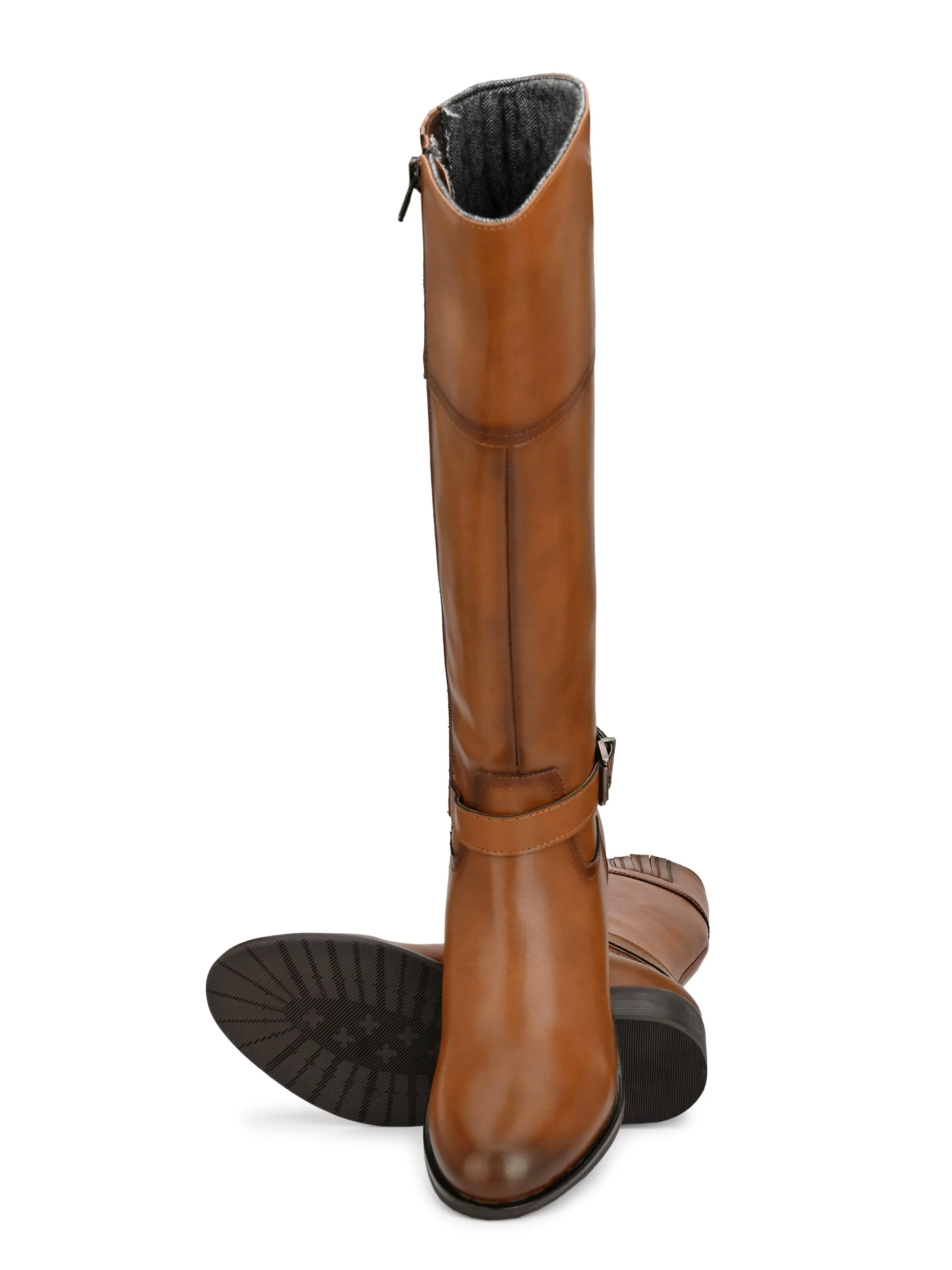 Sydney Long Boots with Ankle Buckle Strap