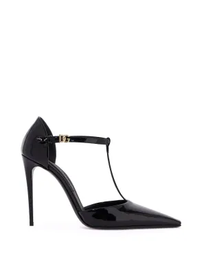 T-Bar Slingback Pumps in Patent Leather